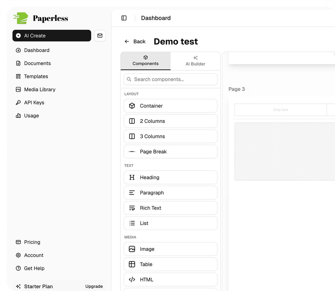 Paperless Template Editor